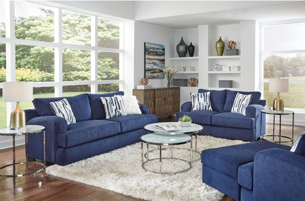Image of blue sofa